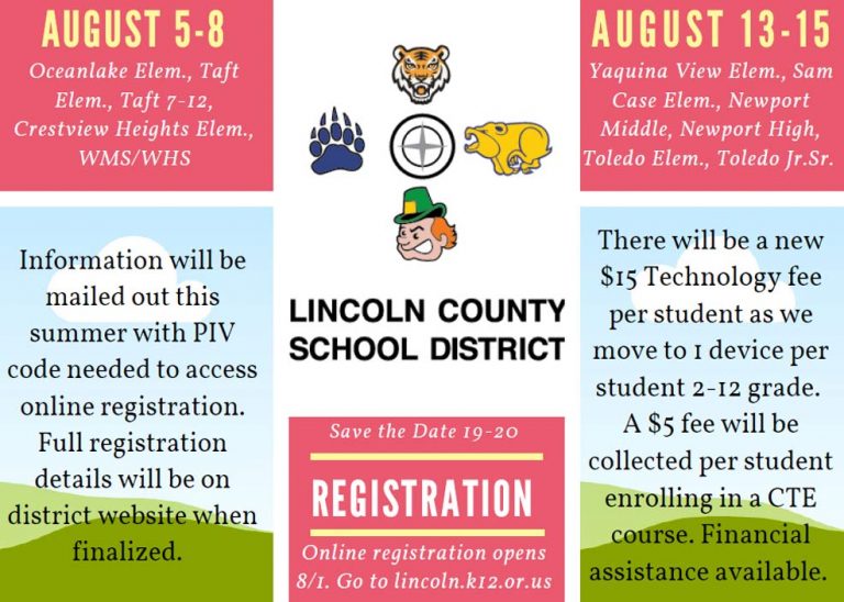 School Registration Dates 201920 Taft Elementary School